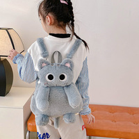 Gros siamois ours sac à dos blanc noir Super doux en peluche sac à bandoulière étudiant cartable dessin animé peluche poupée enfants