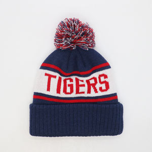 Gorro de punto grueso personalizado con lazos para aficionados al fútbol y uso diario cálido en invierno, con MOQ bajo - Product Image 3