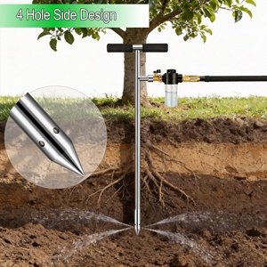 Outil d'<span class=keywords><strong>arrosage</strong></span> profond pour arbres en acier inoxydable, système d'irrigation avec bouteille à engrais, piquet d'<span class=keywords><strong>arrosage</strong></span> pour arbres pour jardin et verger - Product Image 6
