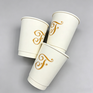 Vaso de papel con revestimiento de PE en oferta, dimensiones y peso personalizados para vasos desechables de café y bebidas frías, venta al por mayor de fábrica china - Product Image 1