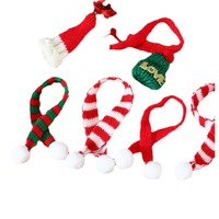Mini pendentif décoratif de Noël rouge vert poupée Cactus scène de vacances décoration de scène de vacances avec Mini chapeau et écharpe