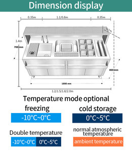 בר-נירוסטה ברמנית להתאמה אישית בר תחנת קוקטייל בר תחנה עם מקרר זר - Product Image 3