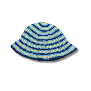 Conjunto de calzoncillos de baño de ganchillo hecho a mano para mujer, de 3 piezas ropa de playa, pantalones cortos de malla ajustados a rayas de vacaciones con Bikini a juego, sombrero de cubo - Product Image 2