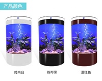 Europäisches Rundes Ökologisches Glas-Acryl-Fischtank-Aquarium mit Maßgefertigtem Bodenfilter für Große Wohnräume im Europäischen Stil