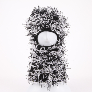 Máscara de esquí de diseño al por mayor pasamontañas desgastado de punto máscaras de esquí pasamontañas de un agujero personalizado - Product Image 3