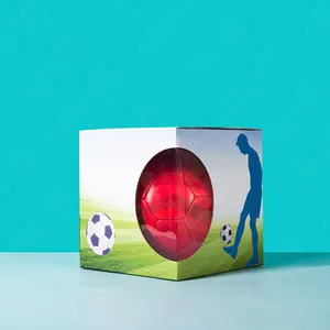 Gersten-Golkkarton Fußball-Vorführboxen benutzerdefiniertes Logo Verpackung Fußball-Vorführbox mit Fenster