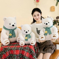 Boneka Beruang Kutub Tenggelam Mia Wholesale Plush, Boneka Teddy Bear, Mainan Hewan Isi Dakron, Logo Dapat Disesuaikan untuk Hadiah Anak-Anak