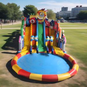 Lớn PVC Inflatable công viên nước Combo trẻ em sân chơi ngoài trời thiết bị mùa hè giật gân Pad thư bị trả lại Nhà trượt hồ bơi - Product Image 5