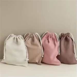 Cotton <b>Canvas</b> Velvet <b>Drawstring</b> Eco-Friendly Reusable Garment Storage and Shoe Dust Gift <b>Bag</b> With Custom Logo Print - Product Image 4