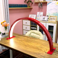 Nouvelle lampe de table LED demi-lune rétractable pour salon de beauté, éclairage d'appoint