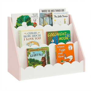 Design ondulato Montessori 3 livelli <span class=keywords><strong>in</strong></span> <span class=keywords><strong>legno</strong></span> Organizer per giocattoli per bambini libreria per bambini, <span class=keywords><strong>scaffale</strong></span> per libri per bambini - Product Image 2