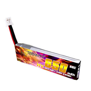 升级版TERANTY 650mAh 1S <span class=keywords><strong>3</strong></span>.8V 60/120C脂电池室内穿越飞机模型无人机Tinyhawk FPV赛车电池 - Product Image 4