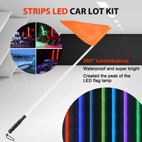 Antenne LED RVB multicolore Gorillawhips pour VTT, UTV, RZR, buggy, changement de couleur, fibre de verre, 12V, 3 pieds, 4 pieds, montage sur mât de drapeau LED