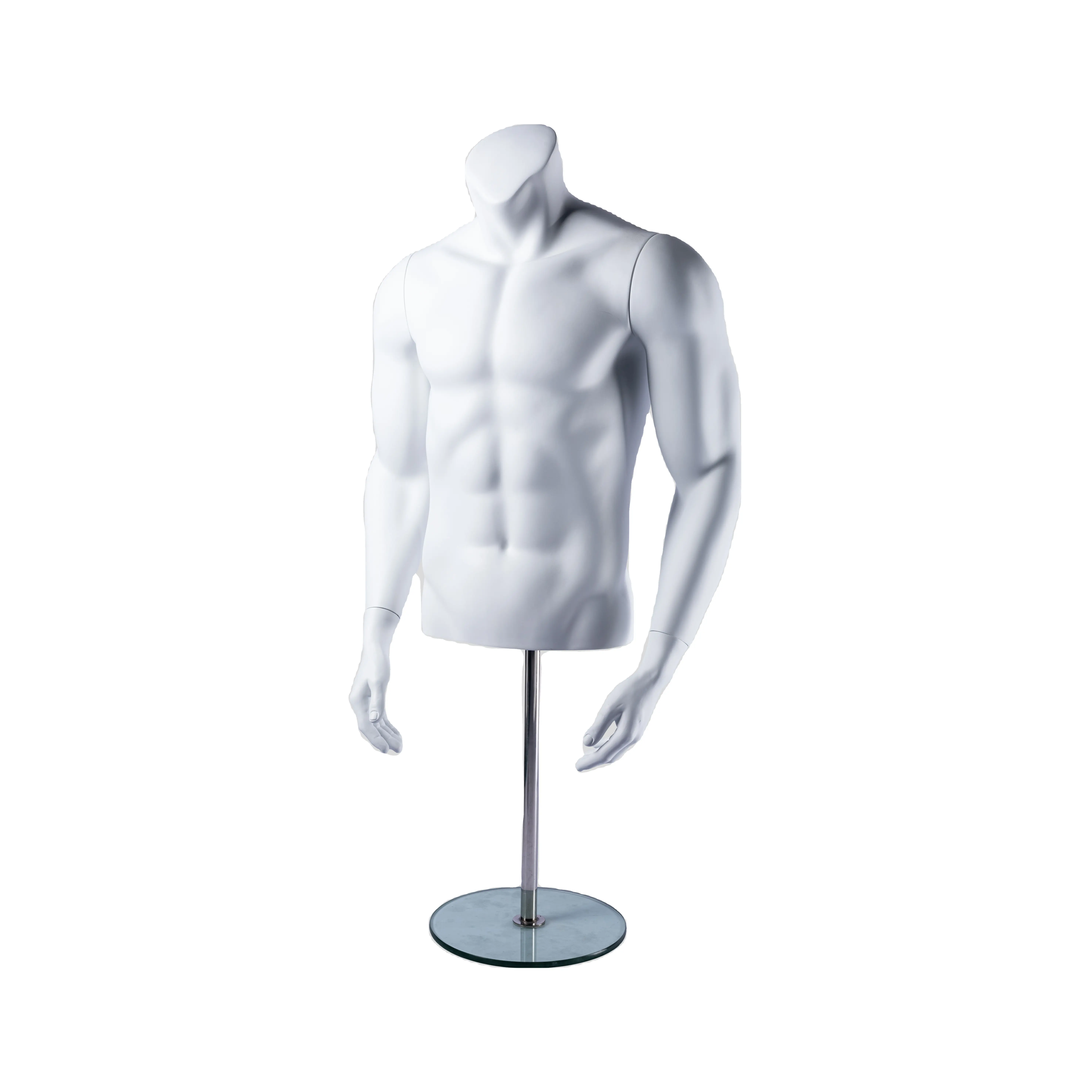 High Quality Upper Body Mannequin Sports Man Headless Half Body Male Torso Mannequin