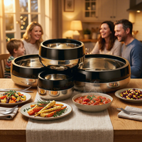 Ensemble de boîtes alimentaires isothermes en acier inoxydable de qualité supérieure, 4 pièces, grande capacité, boîte à lunch en forme de kaki, boîte de rangement pour usage quotidien