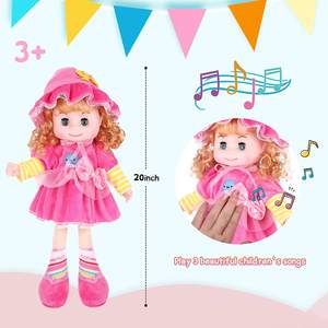 NOUVEAU Poupée bébé douce avec des yeux qui s'ouvrent et se ferment et des cheveux, jouet en peluche avec des <span class=keywords><strong>chansons</strong></span>, des ailes de papillon, excellent cadeau - Product Image 3