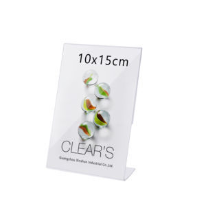 Support de signalisation en acrylique/polystyrène transparent haute définition, support de signalisation vertical en forme de L, cadre de menu, présentoir pour affichage - Product Image 3