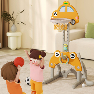 Fornitura di massa per bambini al coperto Mini basket Rack a forma di auto telaio <span class=keywords><strong>da</strong></span> basket con anello di lancio sport Stand giocattolo per la casa - Product Image 4