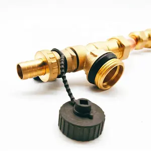 Floor Heating System Brass 1" Manifold Air Vent Differential Pressure Room HVAC Bypass Control Valve