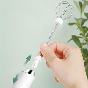 Espumador de leche rojo de mano con 2 cabezales batidor de café mezclador de espuma con USB recargable 3 velocidades Espumador de mano para Latte, Cappuccino - Product Image 6