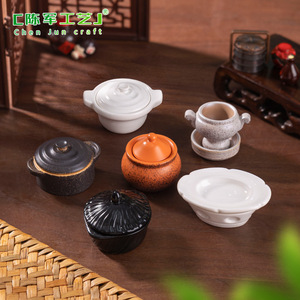 จานดินเผาขนาดเล็ก โมเดลจิ๋วสำหรับบ้านตุ๊กตา DIY อุปกรณ์ตกแต่งขนาดเล็ก ของตกแต่งจิ๋วสำหรับตั้งโต๊ะ ไมโครแลนด์สเคป ของประดับตกแต่งขนาดเล็ก - Product Image 2