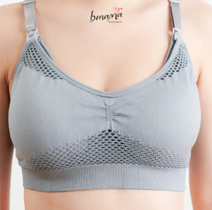 Service OEM bretelles convertibles sans fil broderie sans couture soutien-gorge d'allaitement Bmama confort mains libres pompage et allaitement soutien-gorge de sport - Product Image 4
