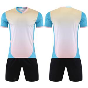 Nuovo ingrosso manica corta <span class=keywords><strong>maglia</strong></span> da calcio set di abbigliamento sportivo ad asciugatura rapida per gli studenti e le competizioni per i bambini adulti - Product Image 4