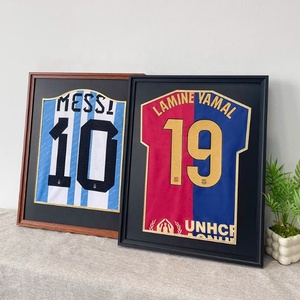 Tường nghệ thuật rắn gỗ khung ảnh plexiglass Jersey hiển thị khung 40x50 40x60 Đen Walnut gỗ Jersey khung - Product Image 2