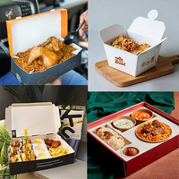Caja de Embalaje Personalizada para Comida para Llevar, Nuggets de Pollo, Papas Fritas, Shawarma, Caja para Papas Fritas, Biryani, Arroz, Contenedor de Papel Desechable para Alimentos