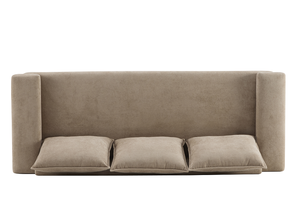 Ensemble de canapé convertible moderne en velours capitonné carré 3 places pour appartement et hôtel - Product Image 3