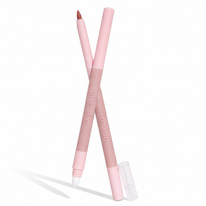 Crayon à lèvres mat double embout en bois, trois-en-un, longue tenue, pour le contour et le dessin des lèvres, idéal pour le maquillage de soirée - Product Image 5