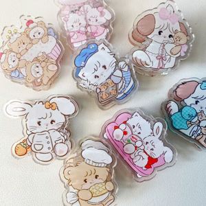 X527 Mk081 Clips d'organisation mignons Mikko Kawaii en PP, thème chat rose, pour filles, organisateur de documents d'examen avec design double face - Product Image 1