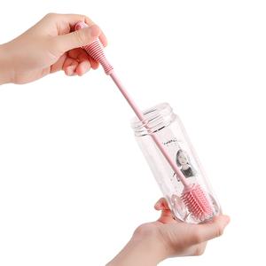 Ensemble de brosses de nettoyage de voyage en silicone personnalisées pour tout-petits avec <span class=keywords><strong>biberon</strong></span> et <span class=keywords><strong>tétine</strong></span> d'allaitement - Product Image 3