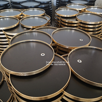 Miroirs muraux de salle de bain Feng Shui ronds extra larges en alliage d'aluminium noir écologiques, vente en gros à prix abordable, pour la décoration intérieure