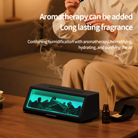 Humidificateur 3D à effet de flamme de cheminée au charbon de bois, en plastique, avec LED colorées, pour hôtels et usage domestique, diffuseur d'aromathérapie