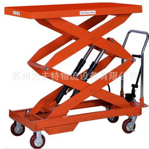 Plataforma elevadora de tijera hidráulica 1370x610x500mm de acero con operación manual para manipulación logística en almacenes y talleres - Product Image 4