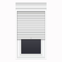Volet roulant sans fil en aluminium pour fenêtre, design d'intérieur, volet roulant blanc