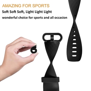 Correas <span class=keywords><strong>de</strong></span> Repuesto para Reloj Fitbit Charge 3 4, Correa <span class=keywords><strong>de</strong></span> Silicona con Patrón <span class=keywords><strong>de</strong></span> Diamantes 3D para Reloj Inteligente Fitbit Charge 3 4 - Product Image 3