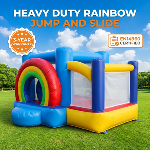 Château gonflable arc-en-ciel de qualité commerciale, château gonflable géant coloré avec toboggan pour les fêtes d'<span class=keywords><strong>anniversaire</strong></span> des enfants, <span class=keywords><strong>location</strong></span> - Product Image 4