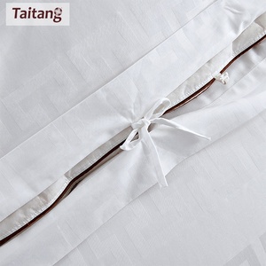 Taitang Sản Phẩm Khách Sạn Bán Buôn Luxury Trắng Bộ Đồ Giường Nữ Hoàng <span class=keywords><strong>Jacquard</strong></span> <span class=keywords><strong>Comforter</strong></span> Sets Đối Với Khách Sạn - Product Image 6