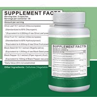 Vitahealthy OEM/ODM Top Grade Olijfblad Olijfvrucht Capsules met Zwarte Zaad Extract Olijfblad Capsules voor Immuun Gezondheid
