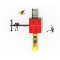Équipement de terrain de jeux extérieur commercial, petit château gonflable avec toboggan pour enfants, pour les écoles maternelles et les parcs communautaires