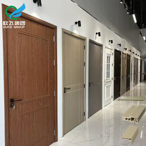 باب داخلي WPC و <span class=keywords><strong>PVC</strong></span> كامل التشطيب بتصميم قابل للطي ومقاوم للماء للديكور، مناسب للمدارس والسوبر ماركت والحمامات وغرف المعيشة - Product Image 2