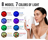 Nueva Máscara LED de Silicona de 7 Colores con Luz Roja Infrarroja, Dispositivo de Terapia Fotónica para el Cuidado de la Piel