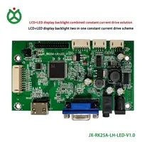 Contrôleur d'écran LCD standard avec reconnaissance automatique VGA, prend en charge différentes tailles d'écrans LVDS, incluant un onduleur de rétroéclairage