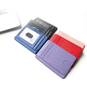 กระเป๋าใส่บัตรเครดิตหนัง PU หรูหรา ป้องกัน RFID สำหรับธุรกิจ ปี 2025 รุ่นบาง พร้อมโลโก้สั่งทำพิเศษ - Product Image 6