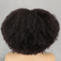 Afro Kinky Curly Echthaar-Perücke 4x4 Lace Closure Bob-Perücken 300% Dichte Natürlicher Haaransatz Kurze Lockige Perücken für Schwarze Frauen