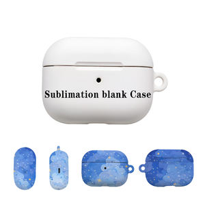 Étui de sublimation 3D vierge pour <span class=keywords><strong>AirPods</strong></span> 1 2 <span class=keywords><strong>3</strong></span> 4 Pro, protection intégrale, impression personnalisée DIY, film PC enduit brillant/mat, coque pour écouteurs - Product Image 1