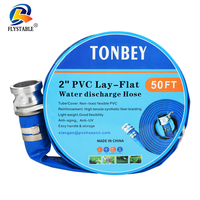 Tuyau d'irrigation plat personnalisé de 8 pouces, longueur sur mesure, 6 bars, multicolore, en PVC, utilisé pour l'évacuation de la boue de construction