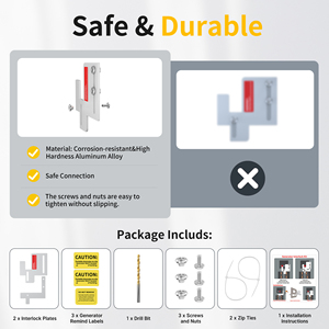 Kit de verrouillage de générateur pour panneaux de la série BR 150 et 200 ampères, espacement de 1 1/4 à 1 7/16 pouces entre le disjoncteur principal et le disjoncteur secondaire - Product Image 5